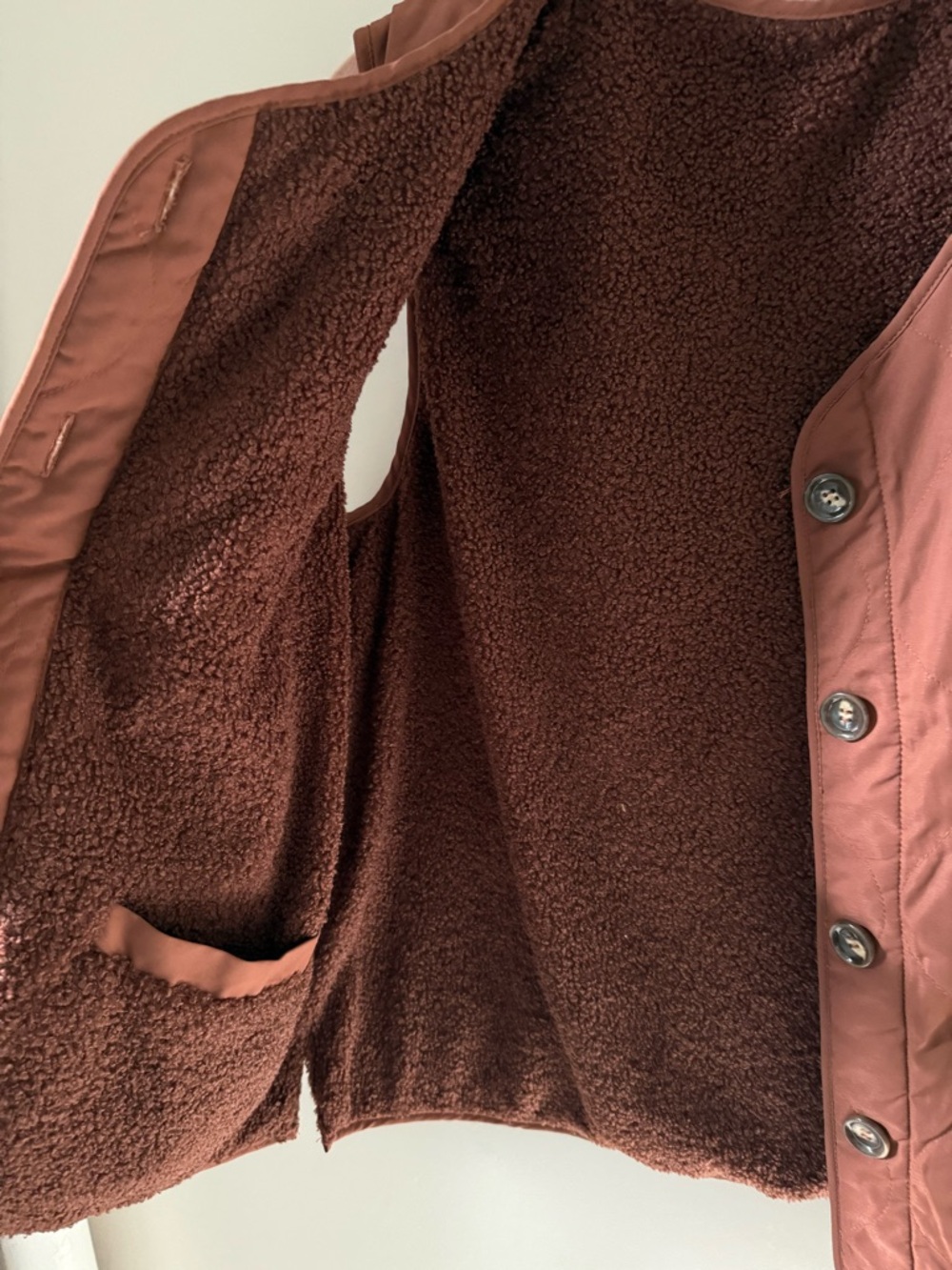 Women's Quilted Brown Vest Jacket - Picture 3 of 8